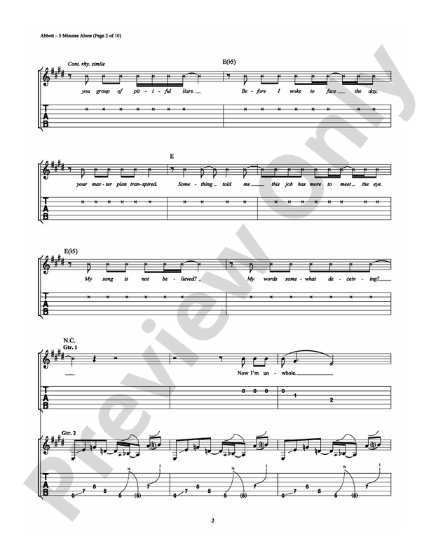 5 Minutes Alone - Easy Guitar (Digital Download)