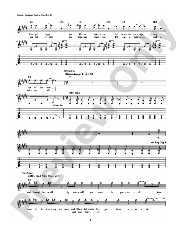 Goddamn Electric - Guitar TAB (Digital Download)