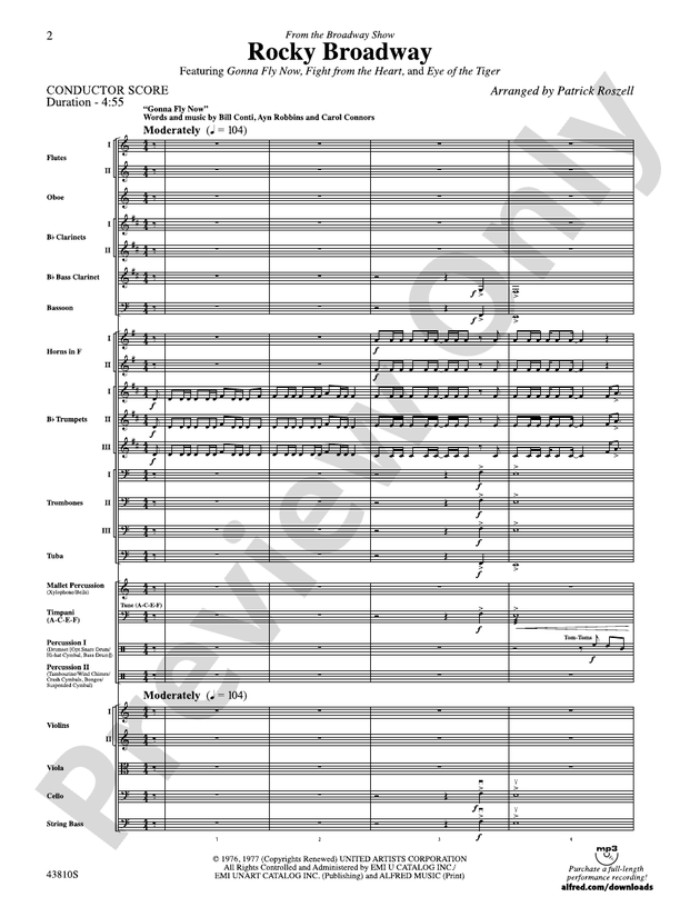 Rocky Broadway - Full Orchestra Conductor Score & Parts (Digital Download)