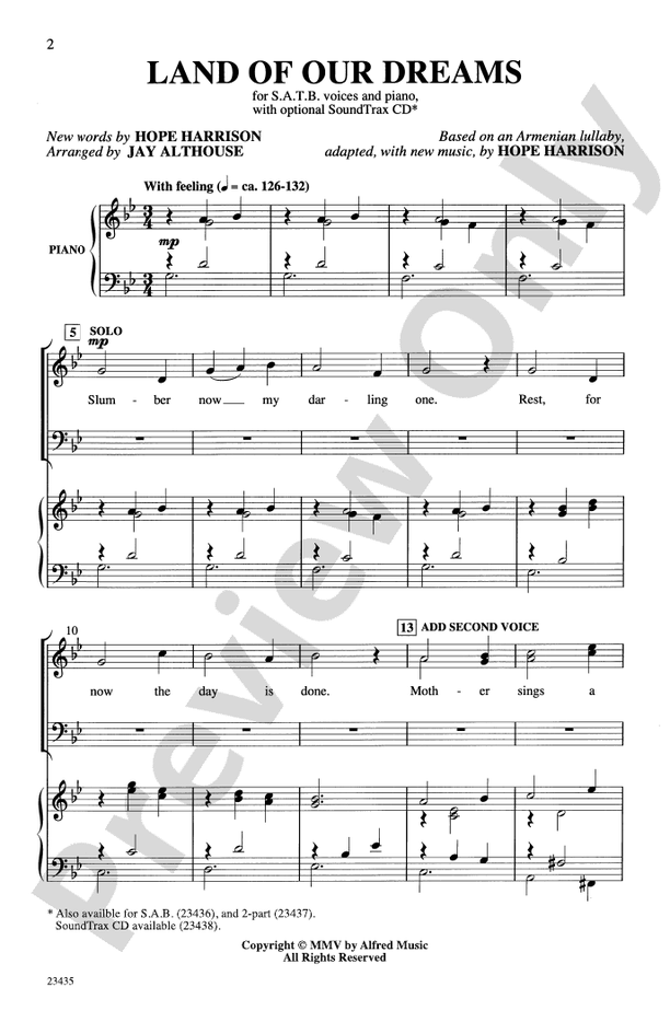 Land of Our Dreams – SATB Choral Octavo (Digital Download)