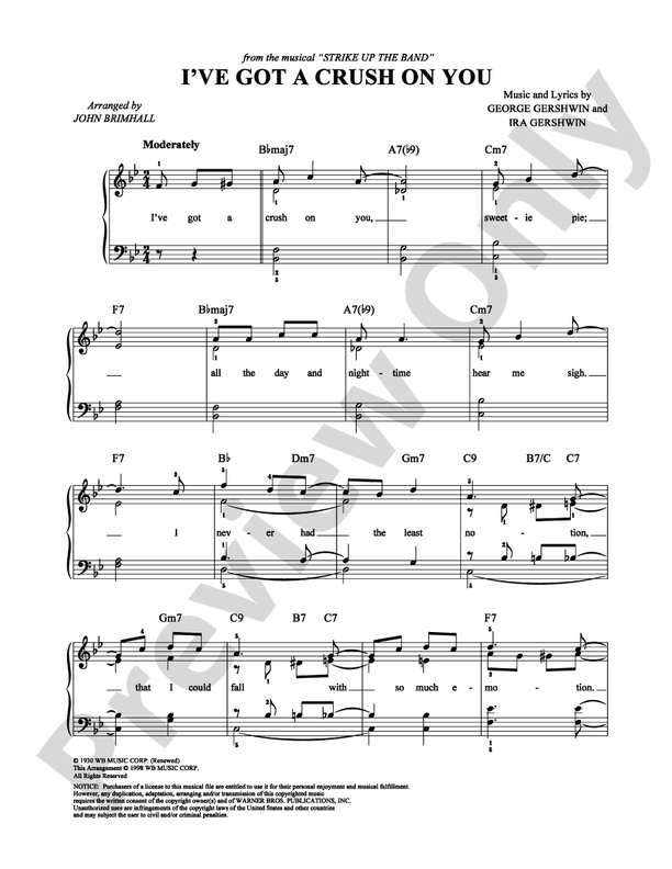 I've Got a Crush On You - Arr. John Brimhall - Easy Piano (Digital Download)