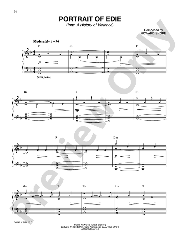 Portrait of Edie - Piano (Digital Download)