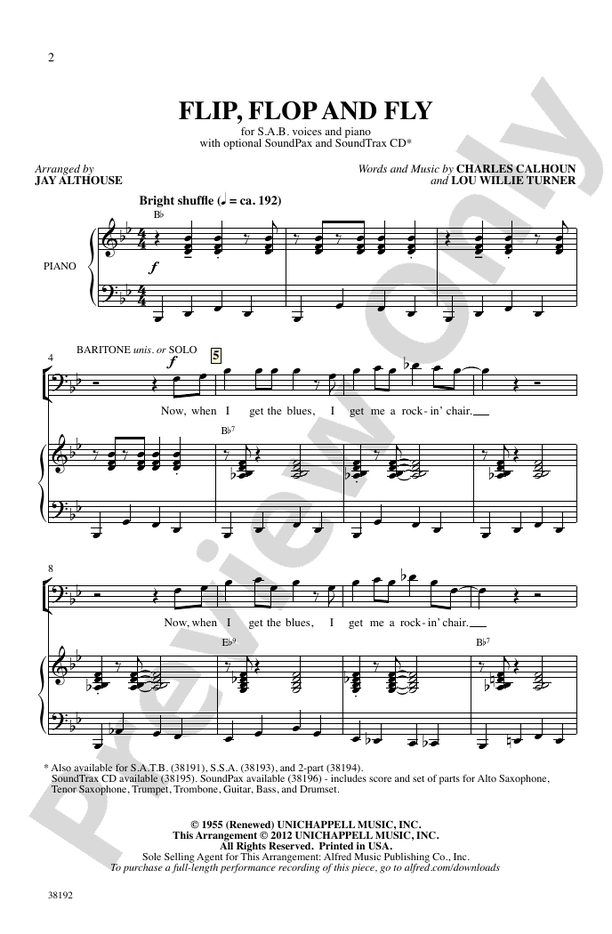 Flip, Flop and Fly – SAB Choral Octavo (Digital Download)