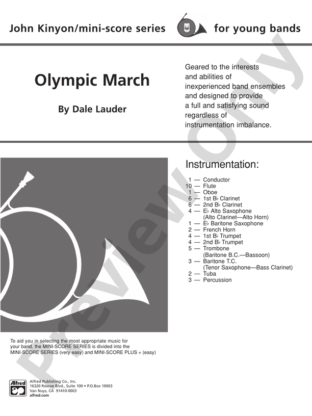 Olympic March - Concert Band Conductor Score & Parts (Digital Download)