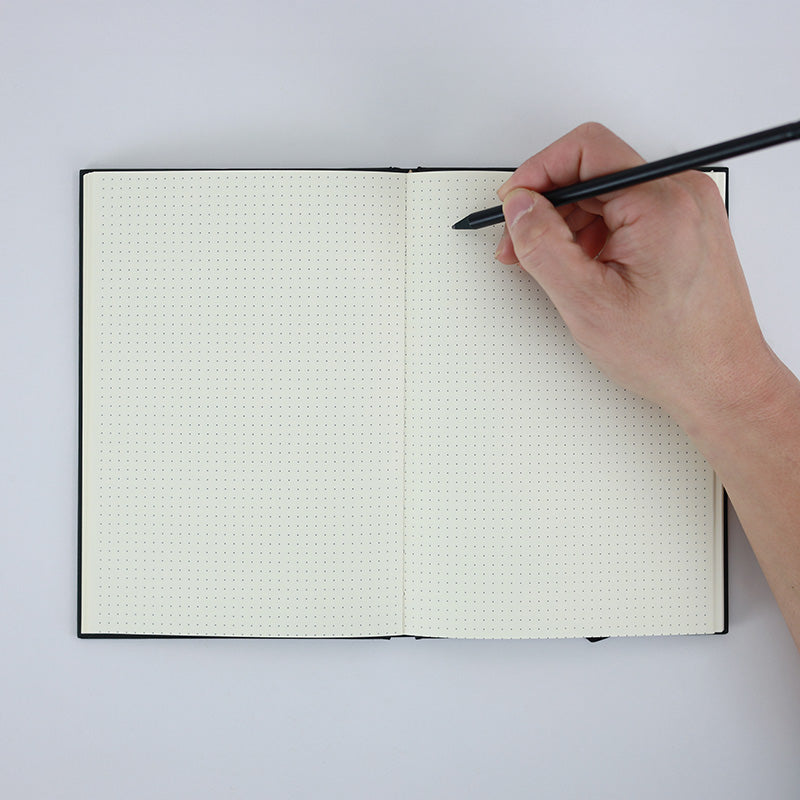 A5 Notebook Black with Violin on the Cover