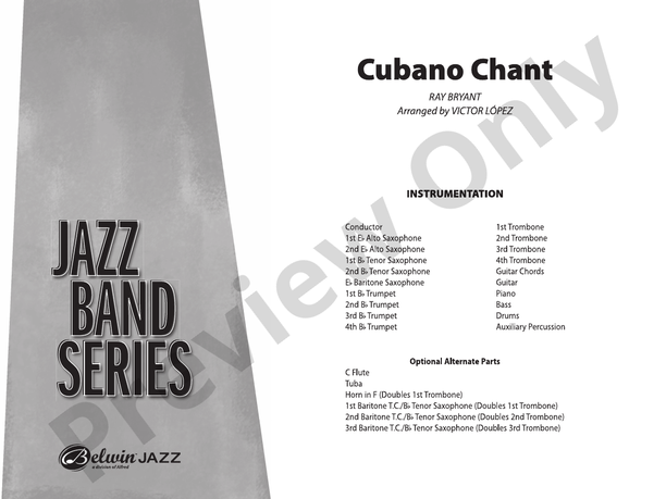 Cubano Chant (Grade 3) - Jazz Ensemble Conductor Score & Parts(Digital Download)