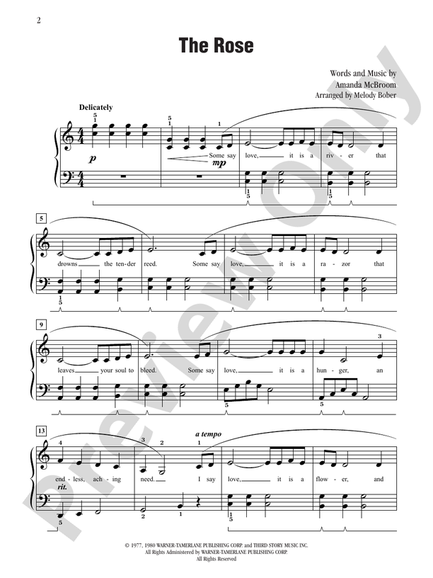 The Rose (from "The Rose") - DSM-PS-0012756 - Piano (Digital Download)