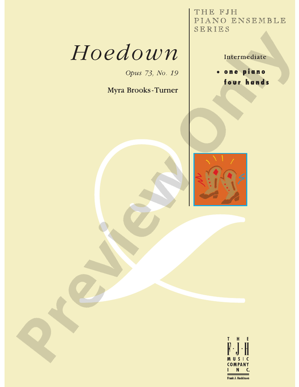 Hoedown, Opus 73, No. 19 - Piano (Digital Download)