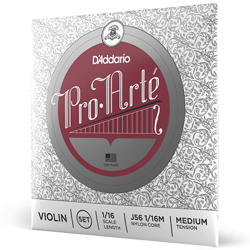 D'Addario Pro Arte Violin, 1/16, Set (E Steel)