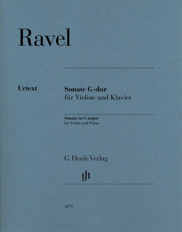 Ravel - Sonata in Gmaj - Violin/Piano Accompaniment Henle HN1271