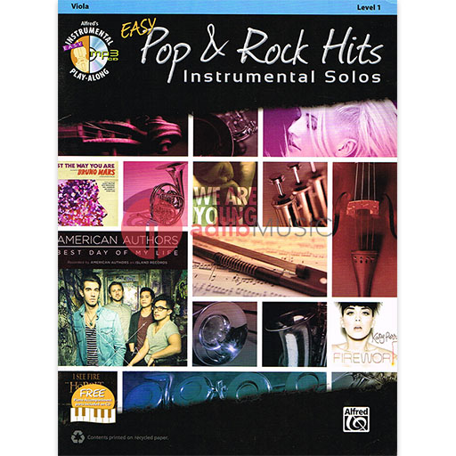 Easy Pop & Rock Hits Solos Viola Bk/CD