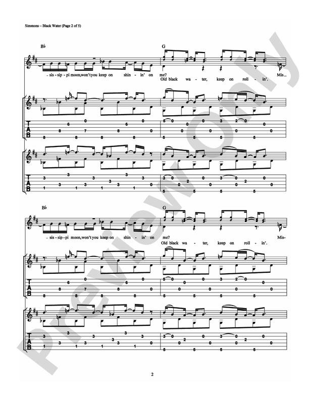 Black Water - Guitar TAB (Digital Download)