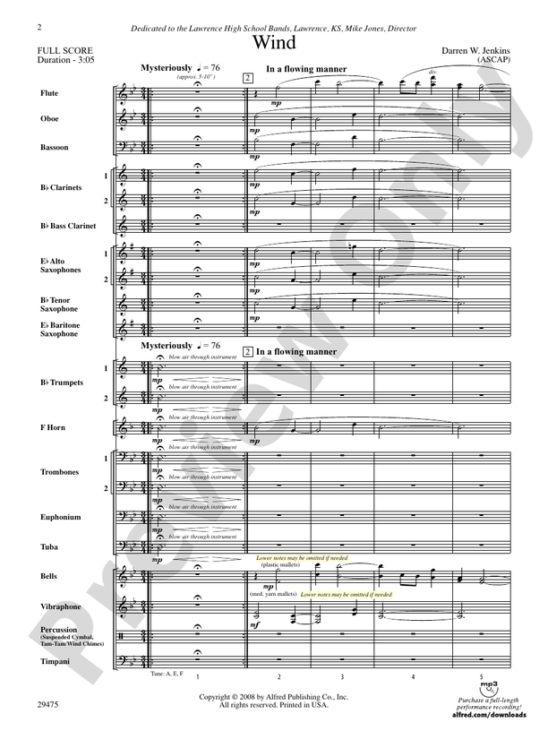 Wind - Concert Band Conductor Score & Parts (Digital Download)