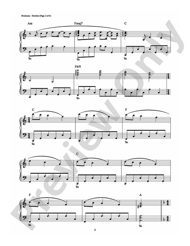 Borders - Piano (Digital Download)