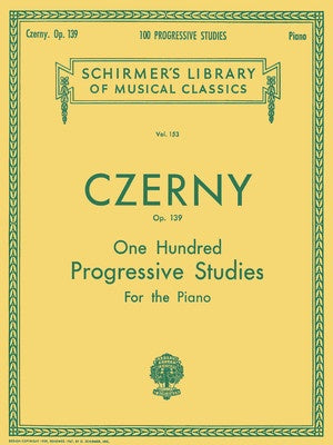 CZERNY 100 PROGR.ST.OP.139 LIB.153 PNO - Czerny Carl - G Schirmer