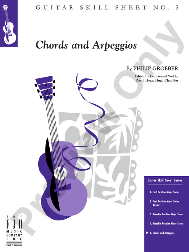 No. 5, Chords and Arpeggios - Easy Guitar (Digital Download)