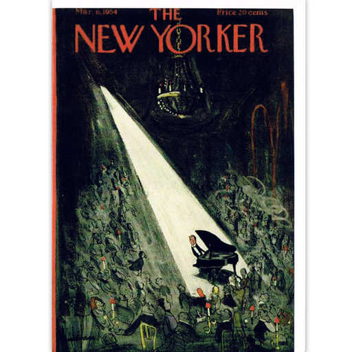 Greeting Card - The New Yorker Spotlight Pianist
