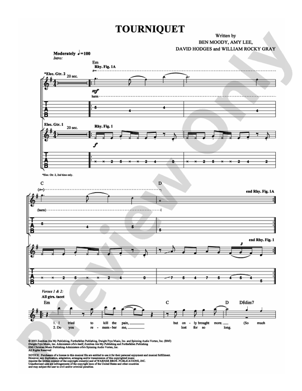 Tourniquet - Guitar TAB (Digital Download)