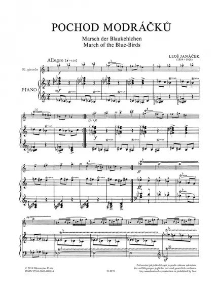 March of the Blue Birds - Piccolo/Piano - Janacek