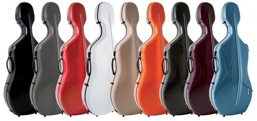 GEWA Air 3.9 Cello Case Black Gloss with Red Interior