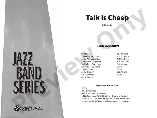 Talk Is Cheep – Jazz Ensemble Conductor Score & Parts (Digital Download)