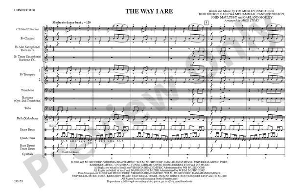 The Way I Are – Marching Band Conductor Score & Parts (Digital Download)