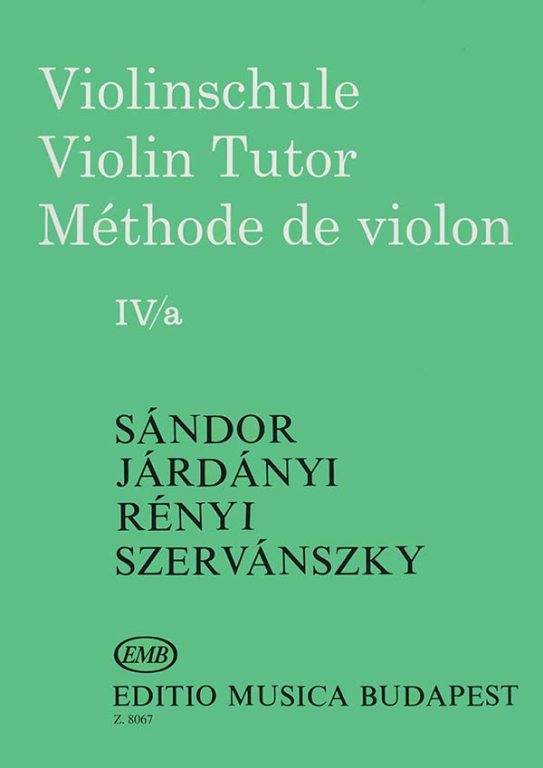 Violin Tutor Volume 4A - Violin Book by Sandor EMB Z8067