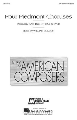 Four Piedmont Choruses - William Bolcom - SATB divisi Hal Leonard Choral Score Octavo