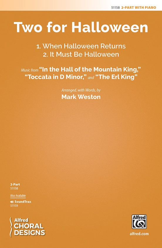 Two for Halloween - 2 Part Treble Choral Octavo (Digital Download)