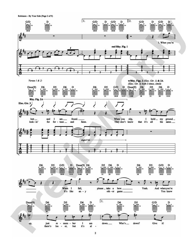 By Your Side - Guitar TAB (Digital Download)