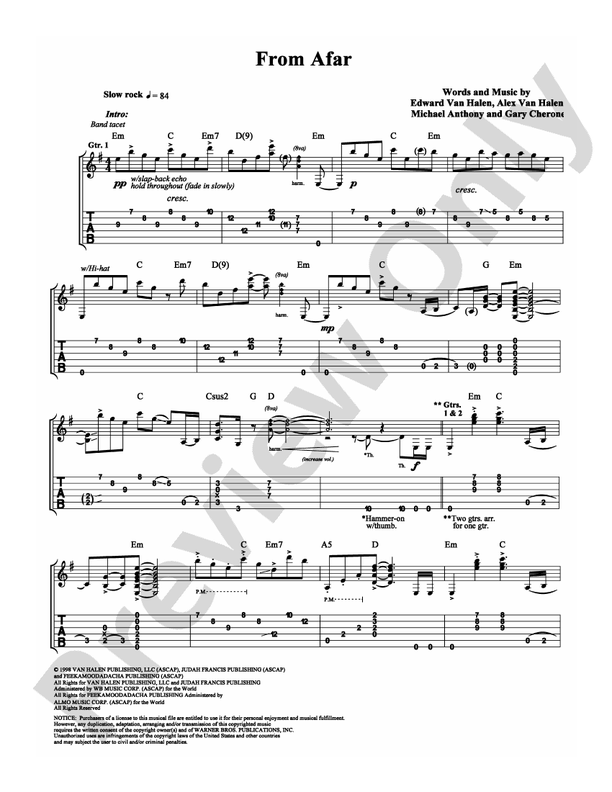 From Afar - Guitar TAB (Digital Download)
