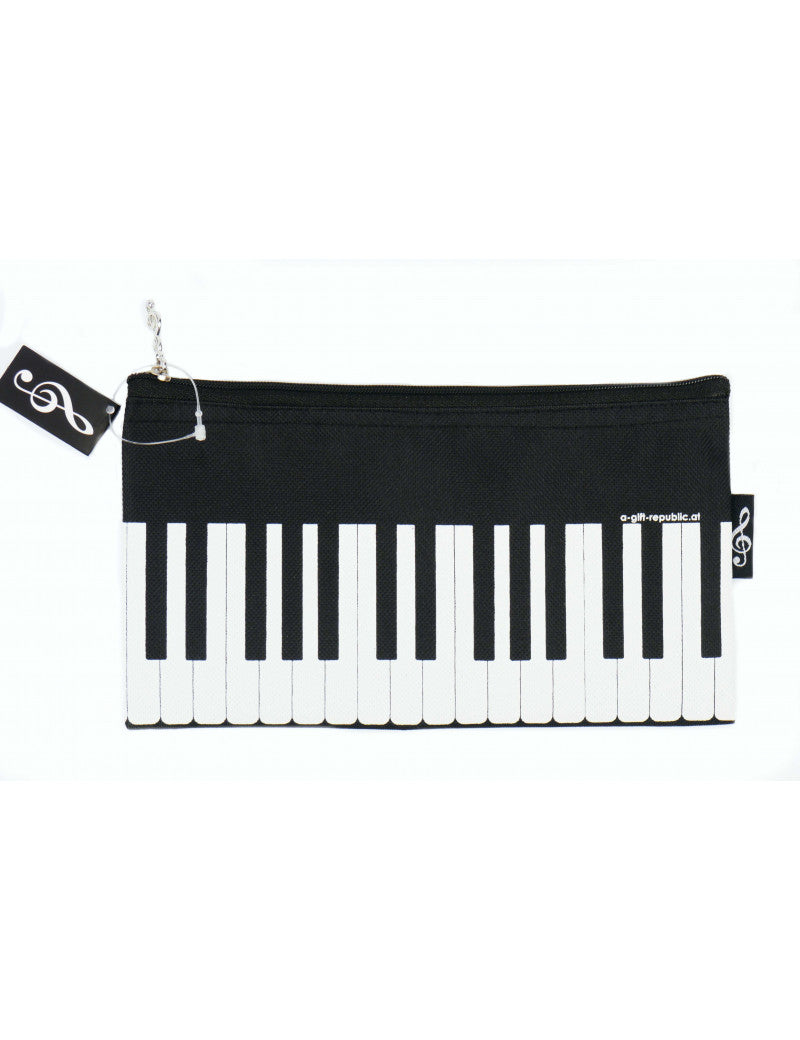 Music Pencil Case Black with Keyboard