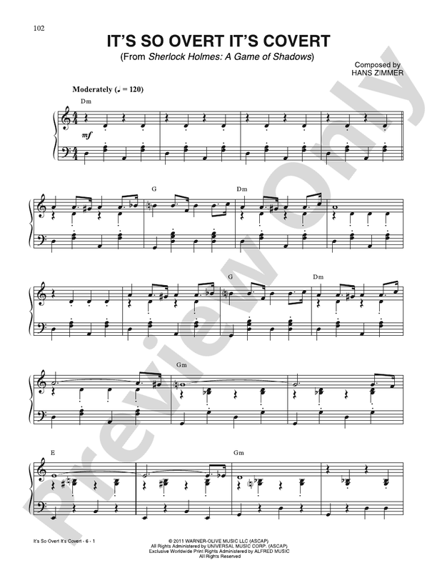 It's So Overt It's Covert - Piano (Digital Download)