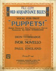 Old Acquiantance Blues (from 'Puppets') - Vocal/Piano (Digital Download)