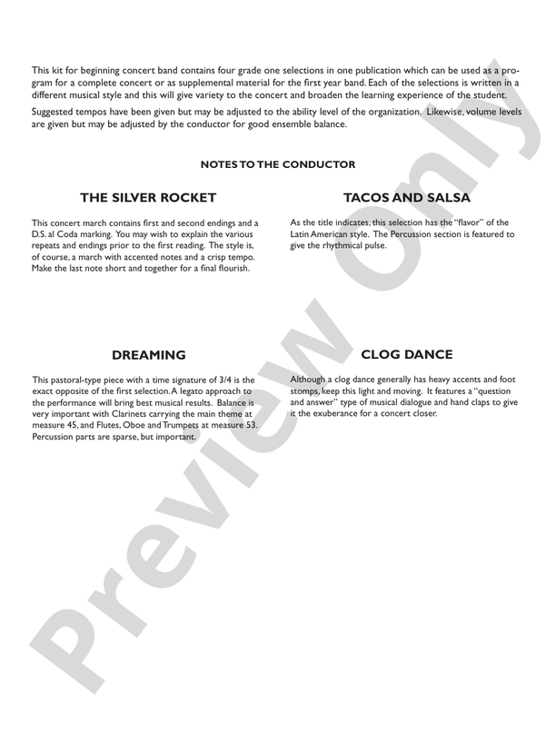 Belwin Beginning Band Kit #2 - Concert Band Conductor Score & Parts (Digital Download)