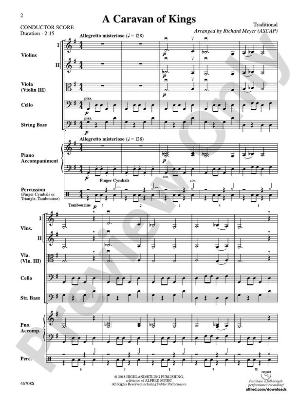 A Caravan of Kings - String Orchestra Conductor Score & Parts (Digital Download)