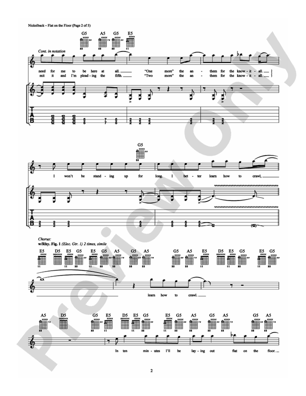 Flat on the Floor - Guitar TAB (Digital Download)