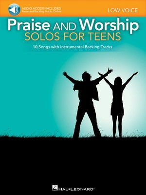 Praise and Worship Solos for Teens - Low Voice - 10 Songs with Instrumental Backing Tracks - Various - Vocal Low Voice Larry Moore Hal Leonard Sftcvr/Online Audio