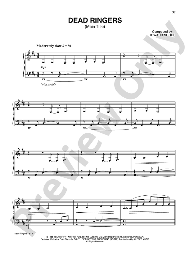 Dead Ringers (Main Title) - Piano (Digital Download)