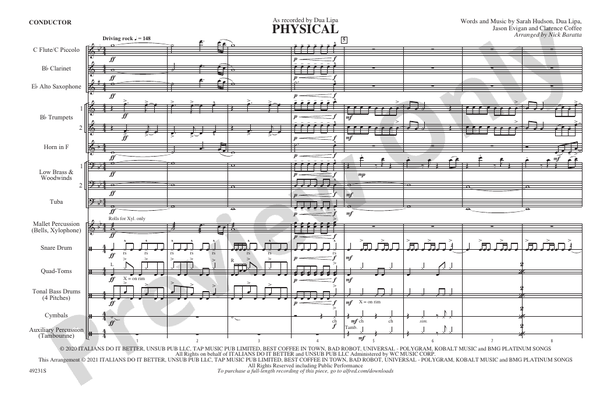 Physical – Marching Band Conductor Score & Parts (Digital Download)