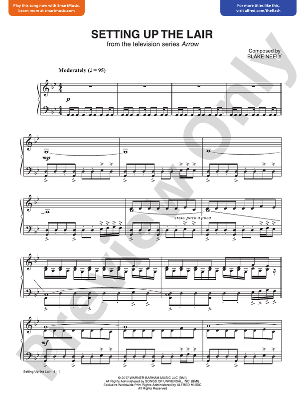 Setting Up the Lair (From the Television Series Arrow) - Piano (Digital Download)