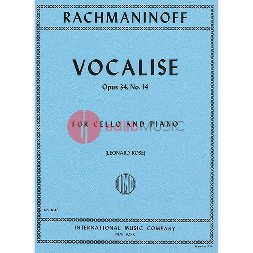 Vocalise Cello/Piano