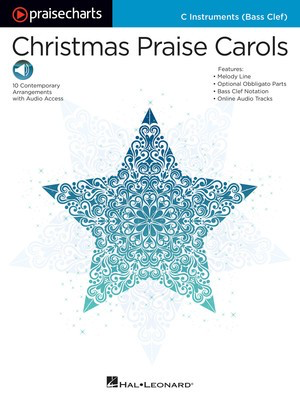 PraiseCharts - Christmas Praise Carols - C Bass Instruments - Various - Bass Clef Instrument Hal Leonard Sftcvr/Online Audio