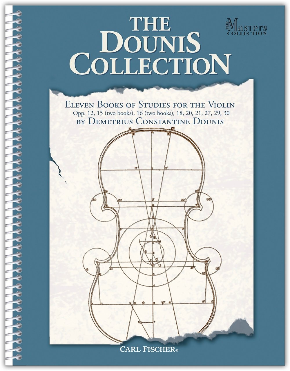 Dounis Collection Eleven Books of Studies for Violin Spiral-Bound - Dounis Demetrius Constantine Carl Fischer BF16SB