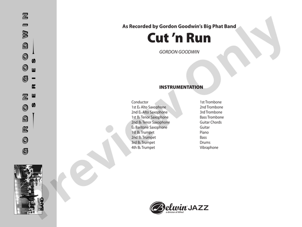 Cut 'n Run - Jazz Ensemble Conductor Score & Parts (Digital Download)
