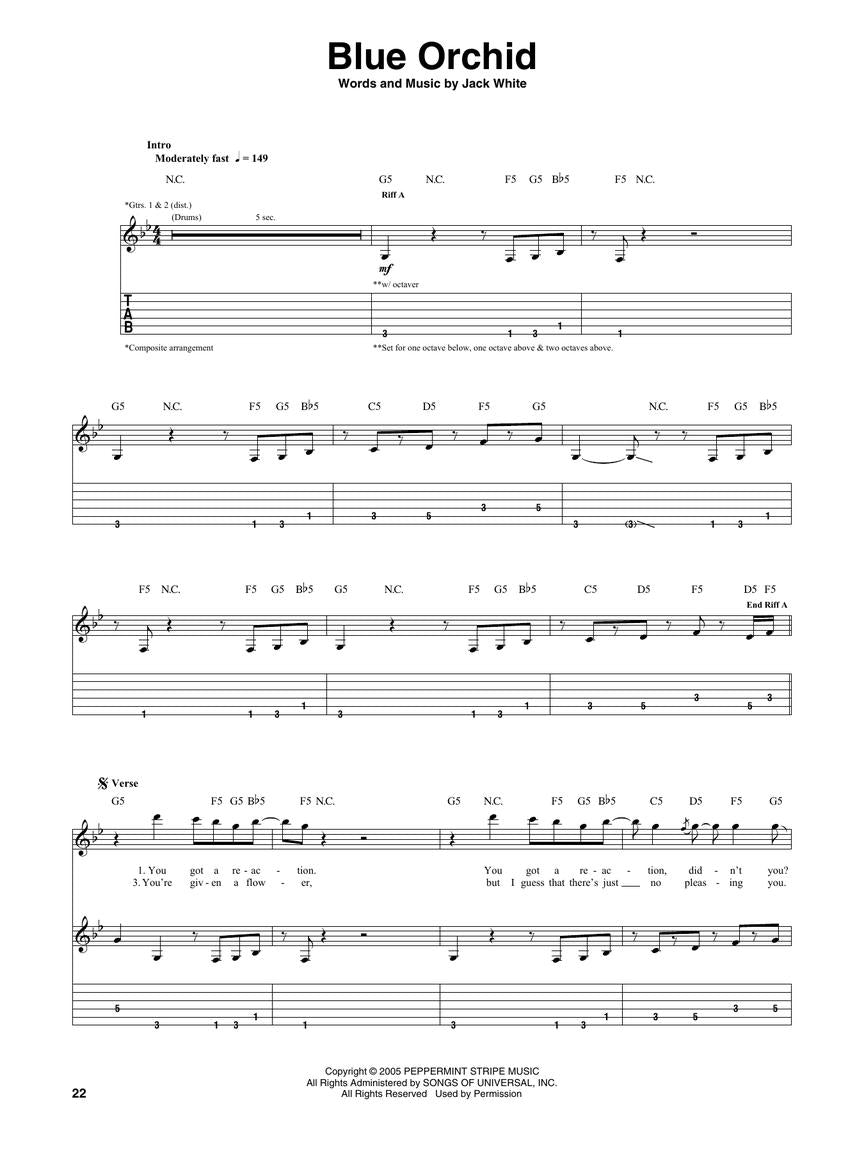 The White Stripes - Greatest Hits - Guitar Recorded Version Hal Leonard 237811