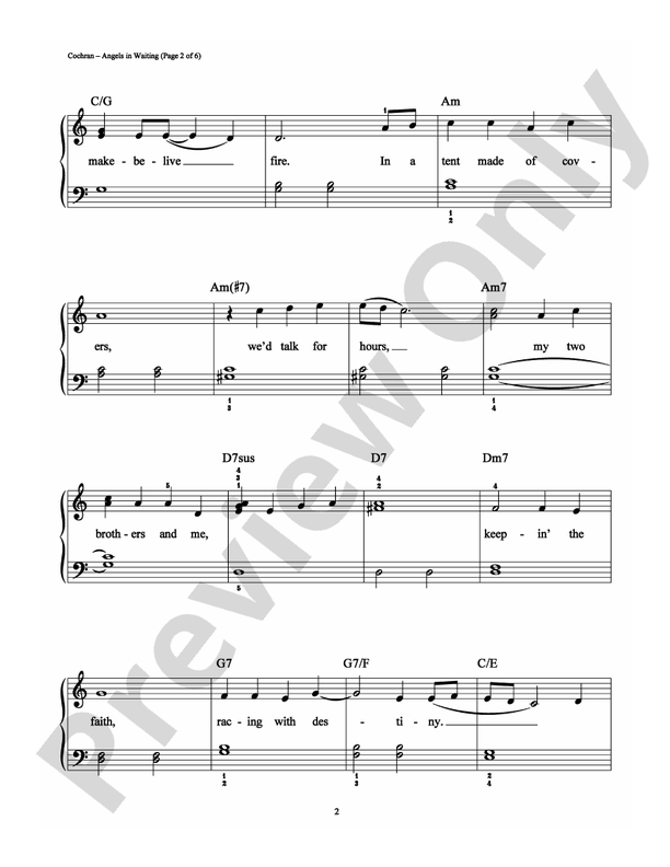 Angels in Waiting - Arr. Richard Bradley - Easy Piano (Digital Download)