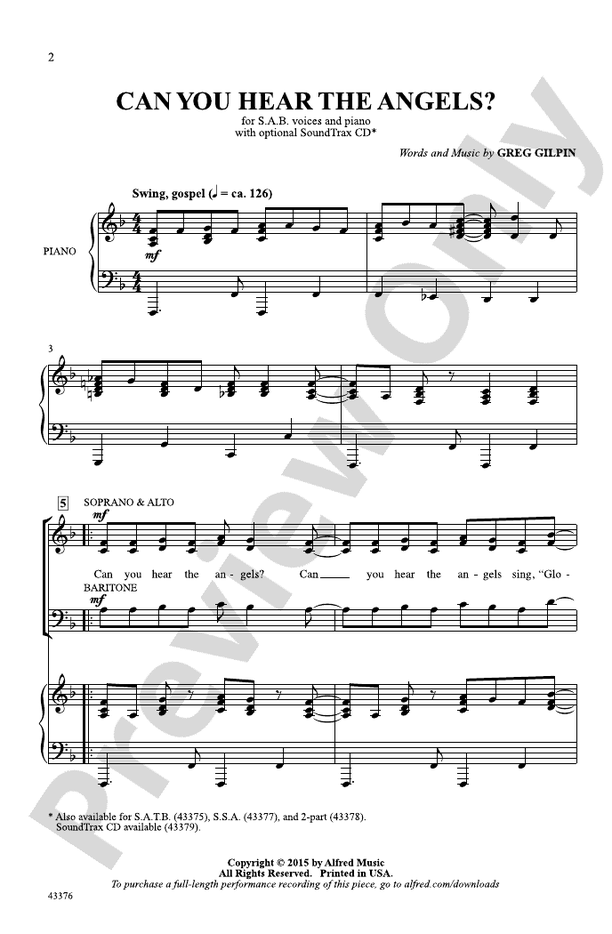 Can You Hear the Angels? – SAB Choral Octavo (Digital Download)