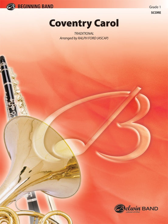 Coventry Carol (Grade 1) - Concert Band Conductor Score & Parts (Digital Download)