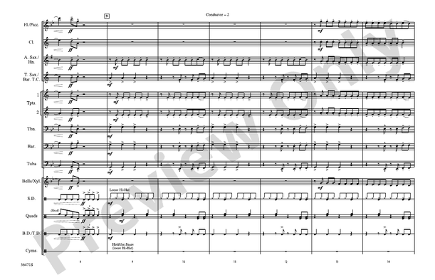 Round and Round – Marching Band Conductor Score & Parts (Digital Download)